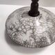 Postmodern Handmade Grey Raku Ceramic Table Lamp, Signed, Italy