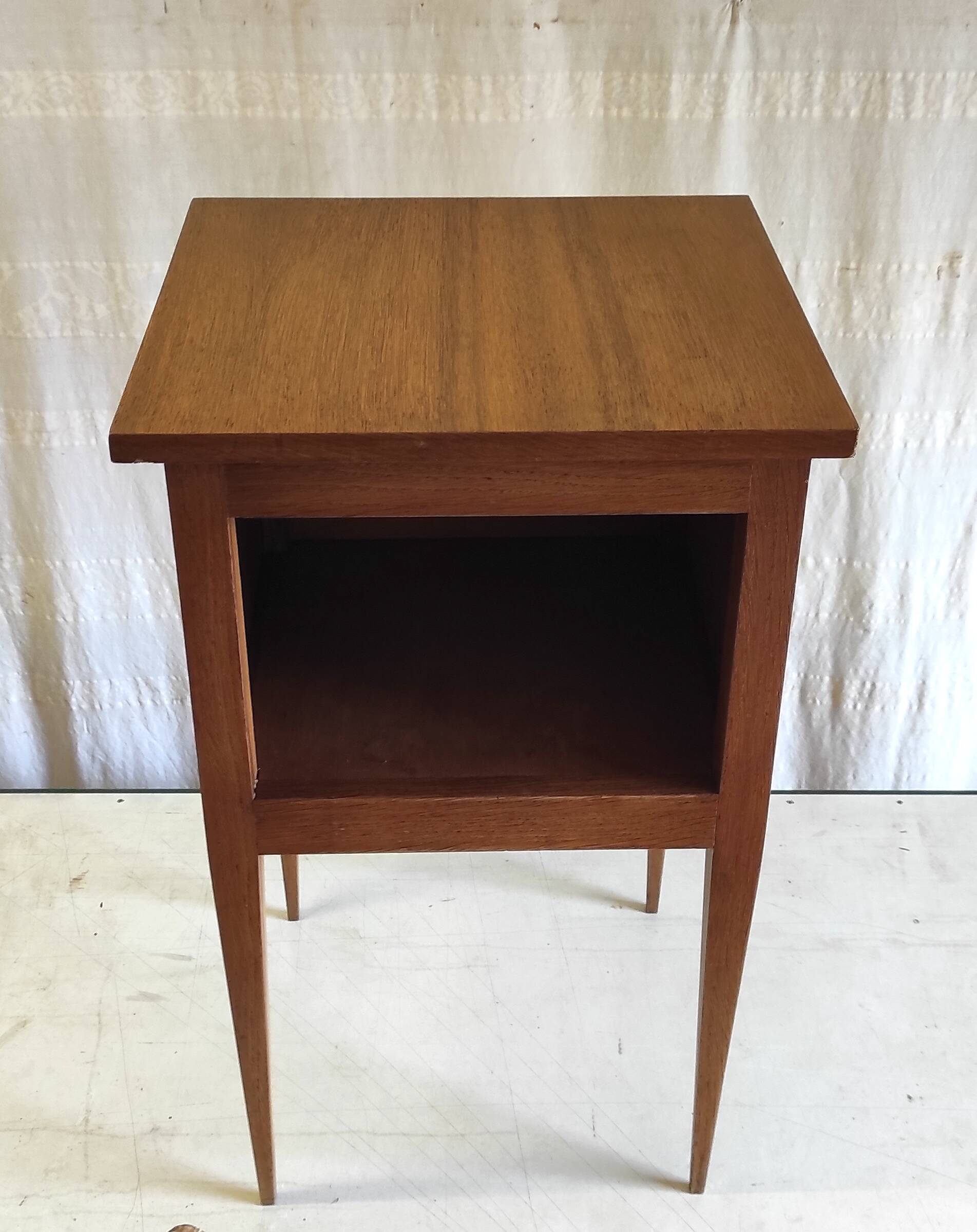 Solid wood bedside table - mid-20th century