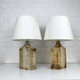 Pair of Haico Nitzsche ceramic table lamps for Soholm, Denmark