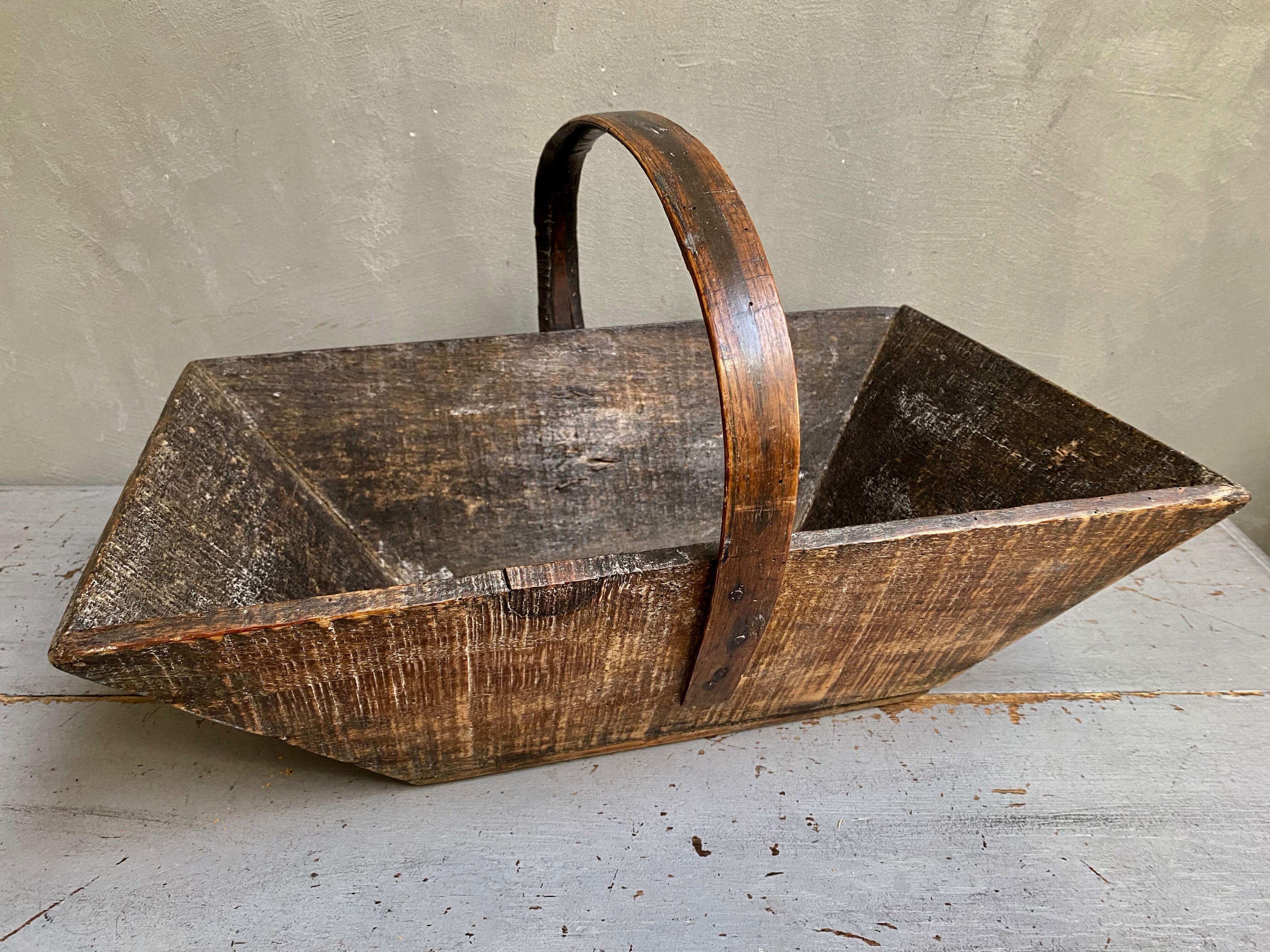 Wooden picking basket