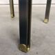 Steel and brass square coffee table, Belgium, 1980s