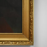 Painting of a child with a red hoop, 19th c.