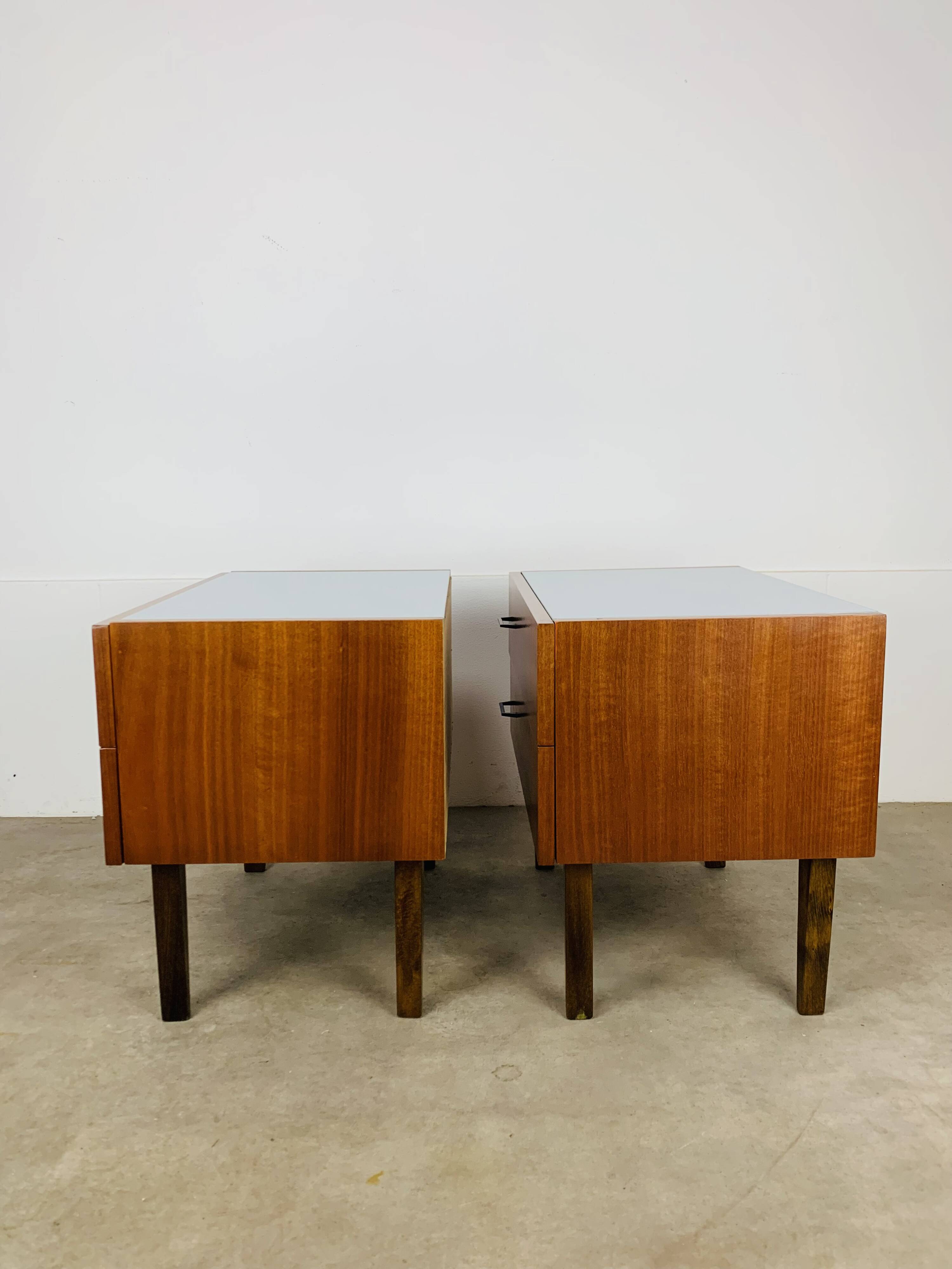 Pair of Scandinavian teak bedside tables, 1960s