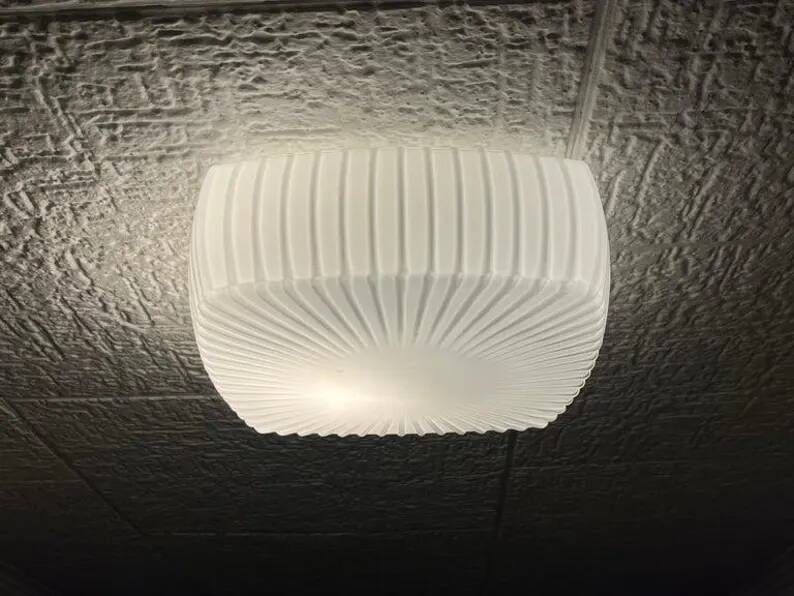 Design midcentury wall or ceiling lamp, flushmount, 1970s