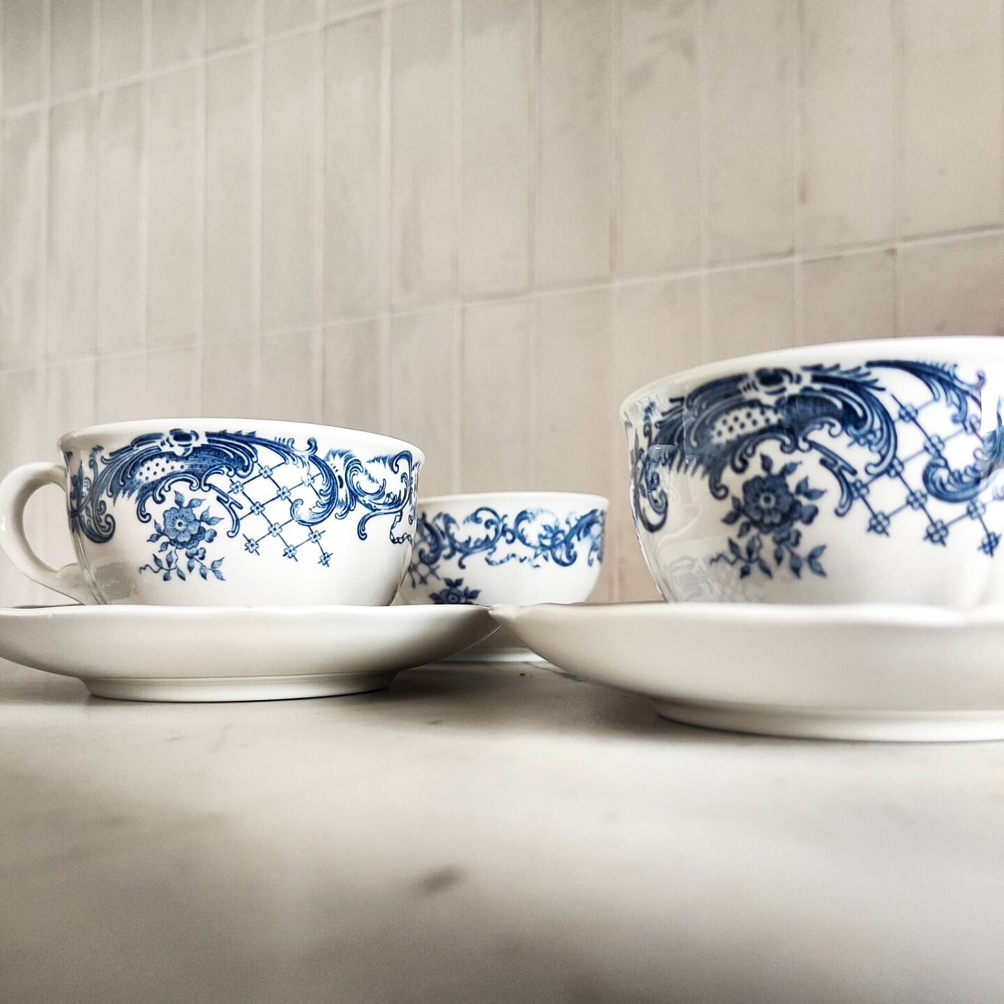 4 Villeroy and Boch cups and saucers