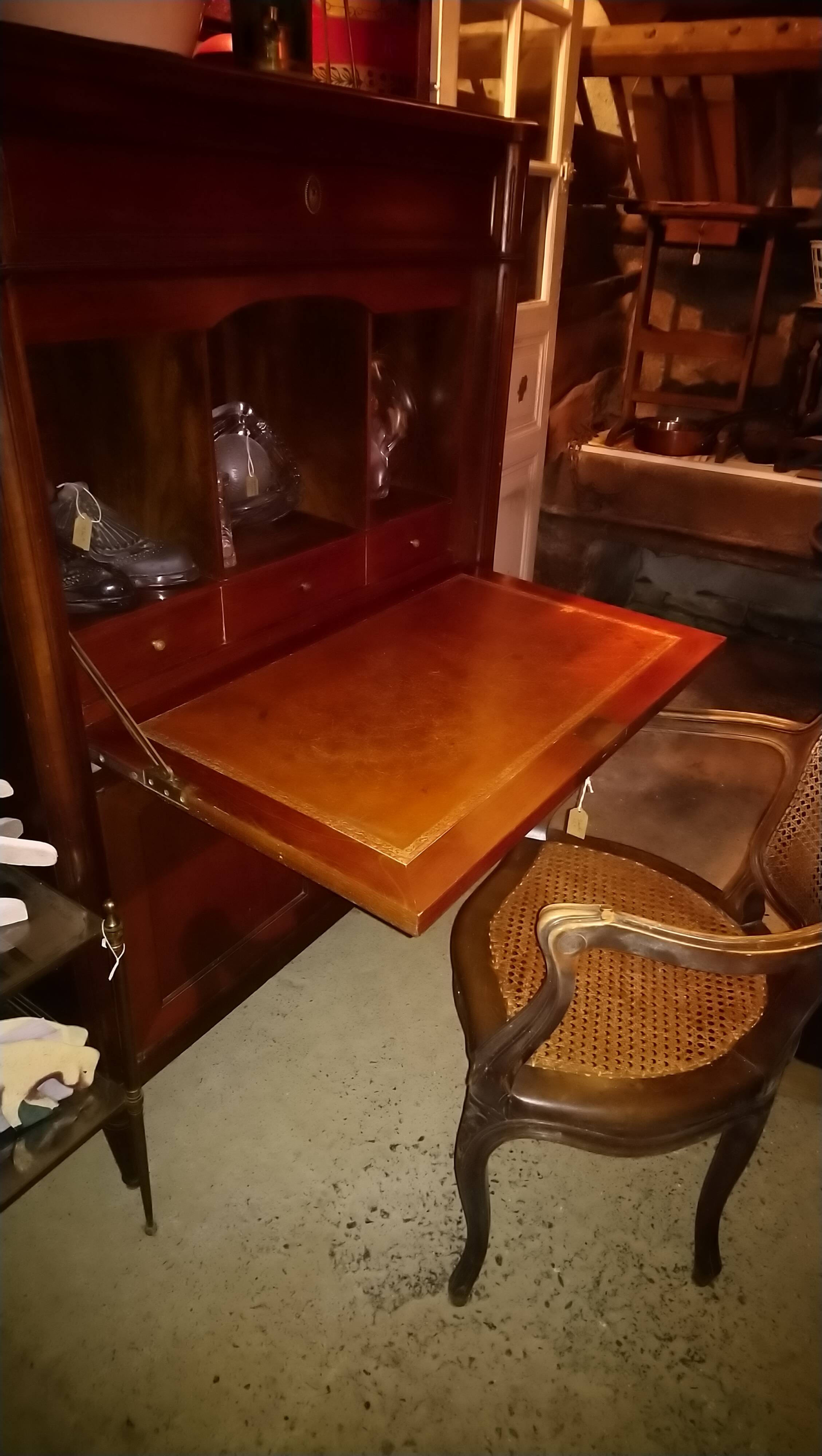 English-style solid wood secretary.