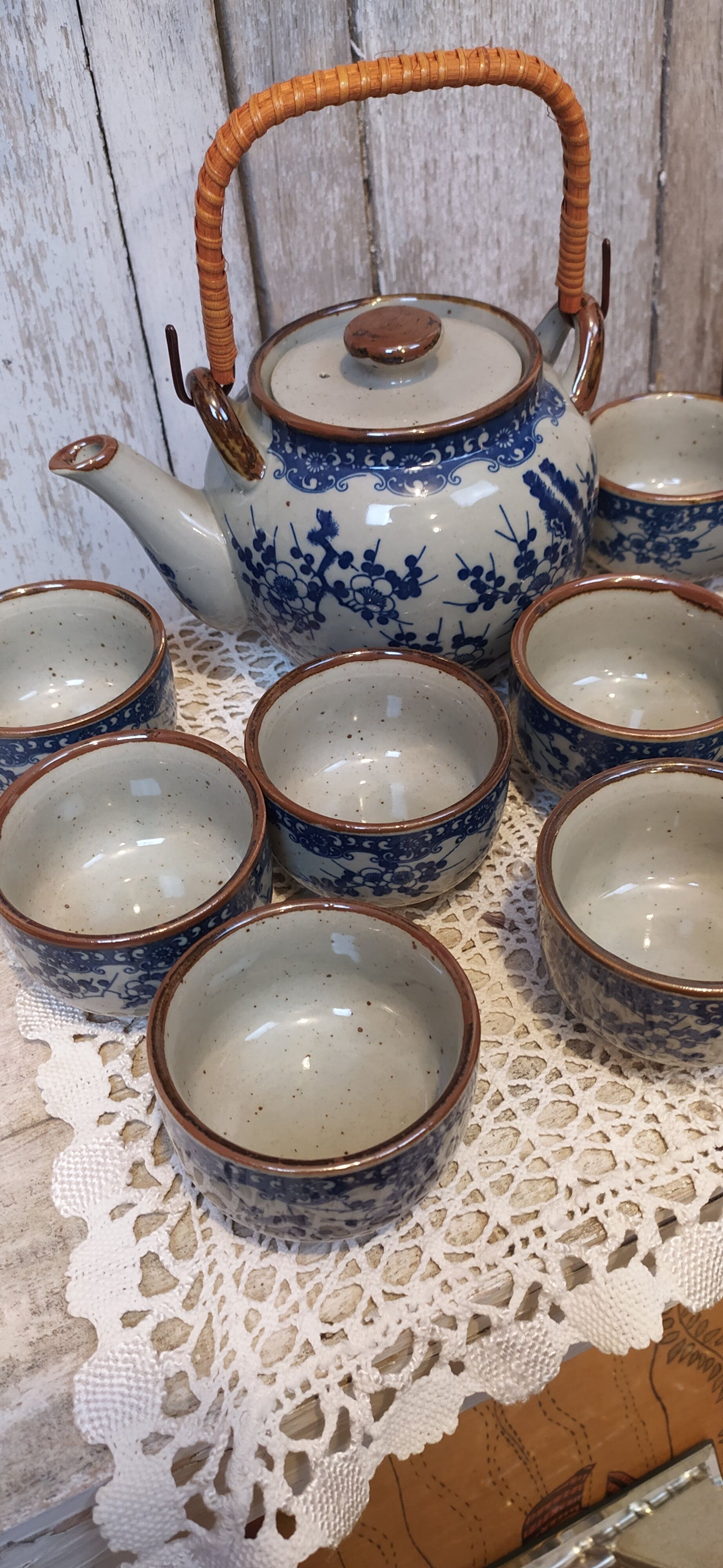 Tea service or cherry blossom coffee from Japan