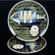 Fish and shellfish plates ceramic Italy vintage 1970 x8