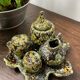 Vallauris fat lava ceramic condiment set
