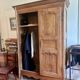 Rustic French antique wardrobe in solid wood – 19th century