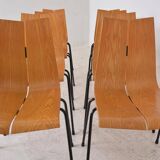 Set of 8 GA Chairs by Hans Bellmann for Horgen-Glarus, Switzerland, 1960s
