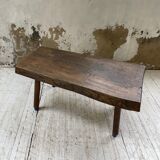 Brutalist oak coffee table