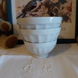 Antique white porcelain facet bowls