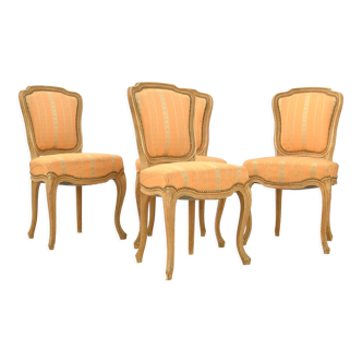 4 chaises de style Louis XV