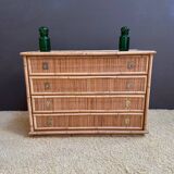 Dal Vera bamboo and rattan chest of drawers