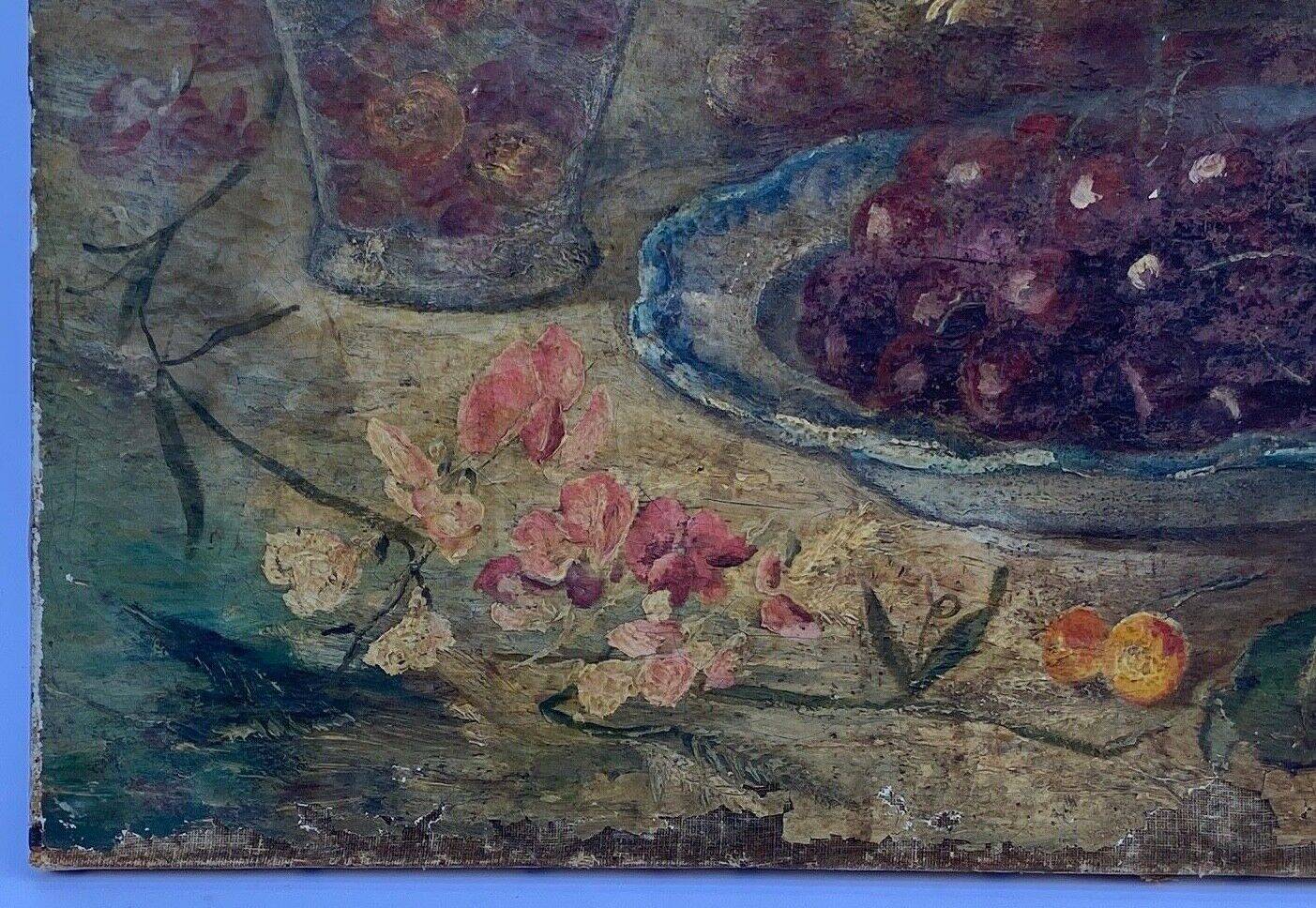 Oil on canvas still life bouquet of flowers 20th century by Louis Baril or Barit