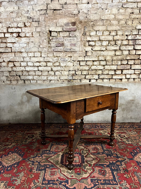 Table à écrire en bois naturel D’époque Louis XIII XVII Eme Siècle