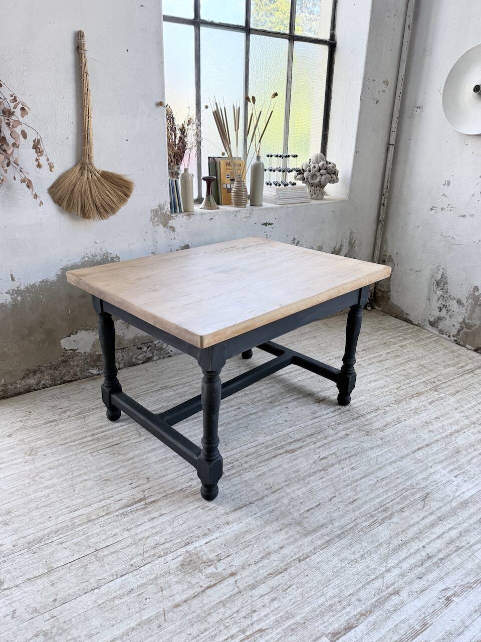 Table de ferme en chêne avec rallonges