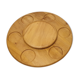 Double-sided wooden turntable
