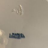 5 plats en faïence bleue ancienne Longchamp 1930 modèle Marcel