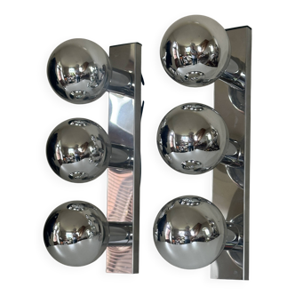 Pair of Motokko Ishii wall lights, vintage design, 70s