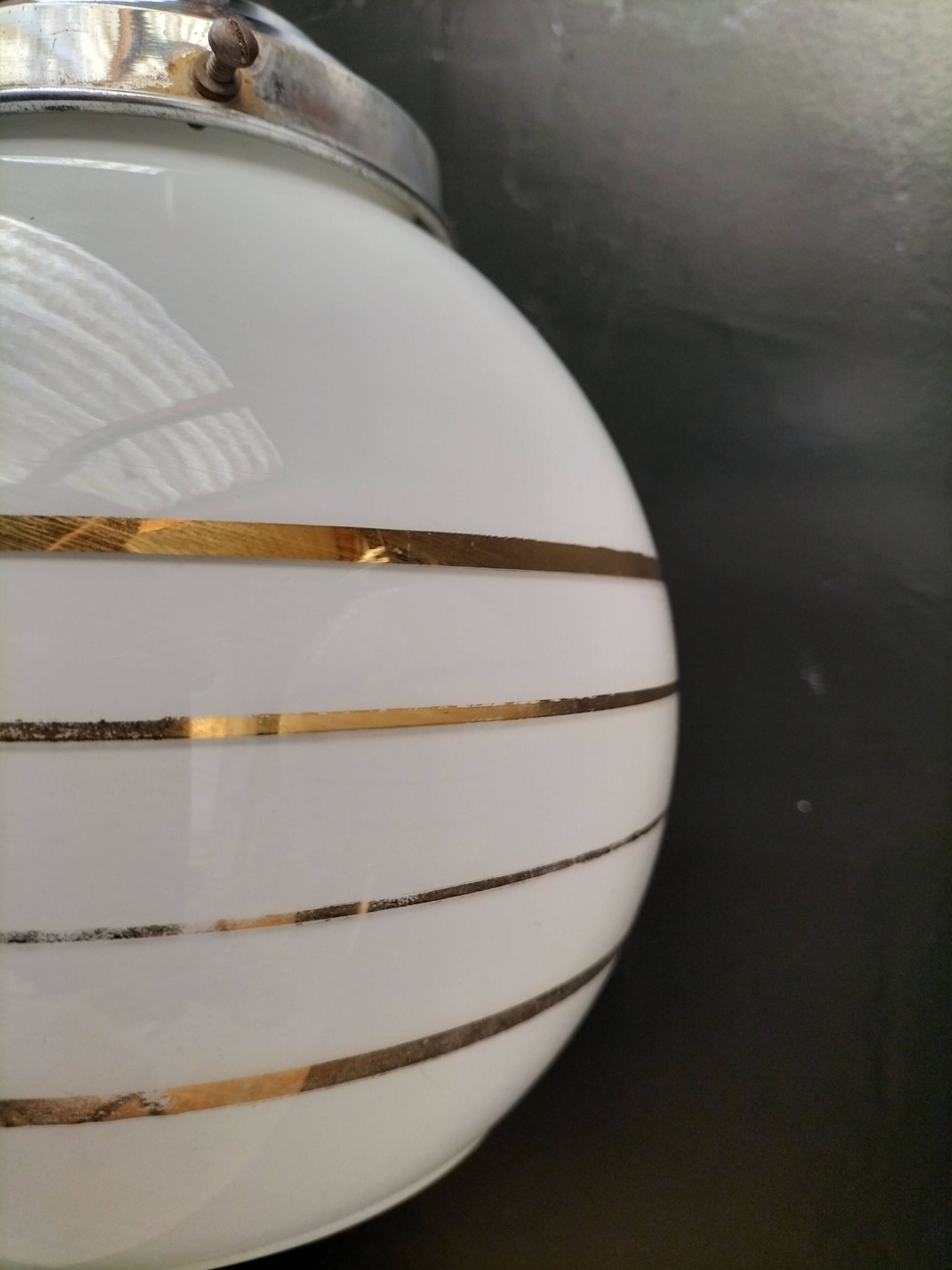 Pair of opaline pendant lights