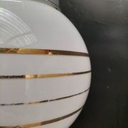 Pair of opaline pendant lights