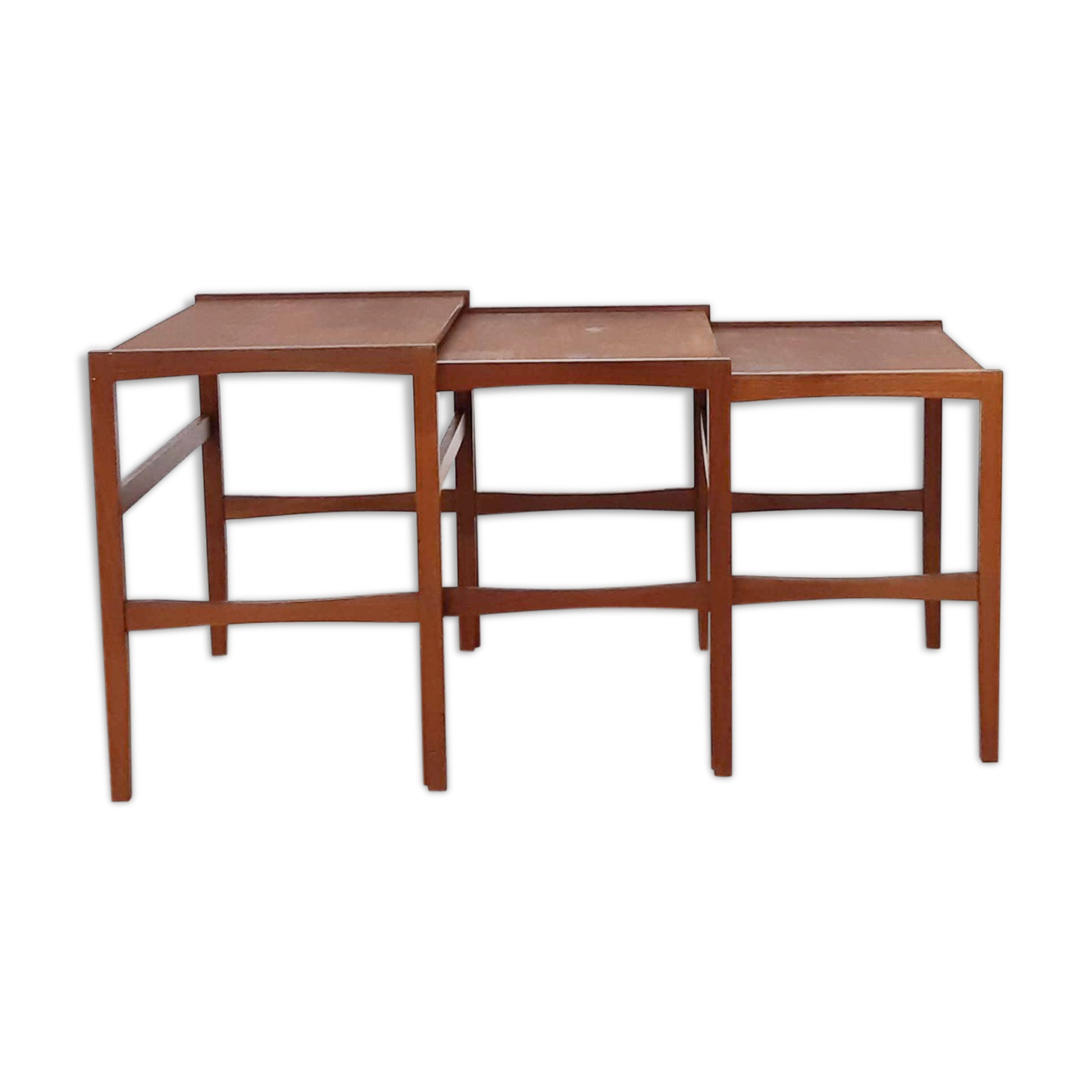 Mid-century teak nesting tables, The Netherlands 1950's