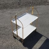 Formica white folding wheeled service 60s