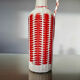 Bottle in red and white scoubidou 50-60s