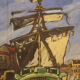 Marine painting by Jean Guindon - Gouache on paper