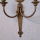 Pair french vintage empire style bronze double wall lights