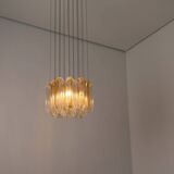 Suspension « Quadrifoglio » en verre de Murano par VeArt, années 1970