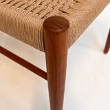 Refurbished set of 4 papercord chairs by H. Klein for Bramin, 1960s