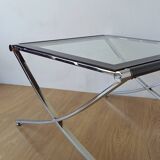 Chrome coffee table from the 1970s.