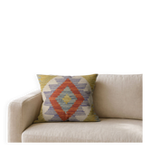 Traditional Geometric Cushion Cover, Vintage Afghan Kilim Pillow Home Decor