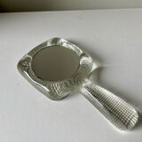 Handheld glass mirror Swedish design 1960's