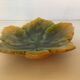 Ceramic leaf butter dish and its knife