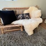 Wicker sofa bench