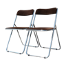 Italian folding chairs set of two 1970s