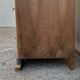 High Art Deco chest of drawers with moustache legs, raw walnut, 1930.
