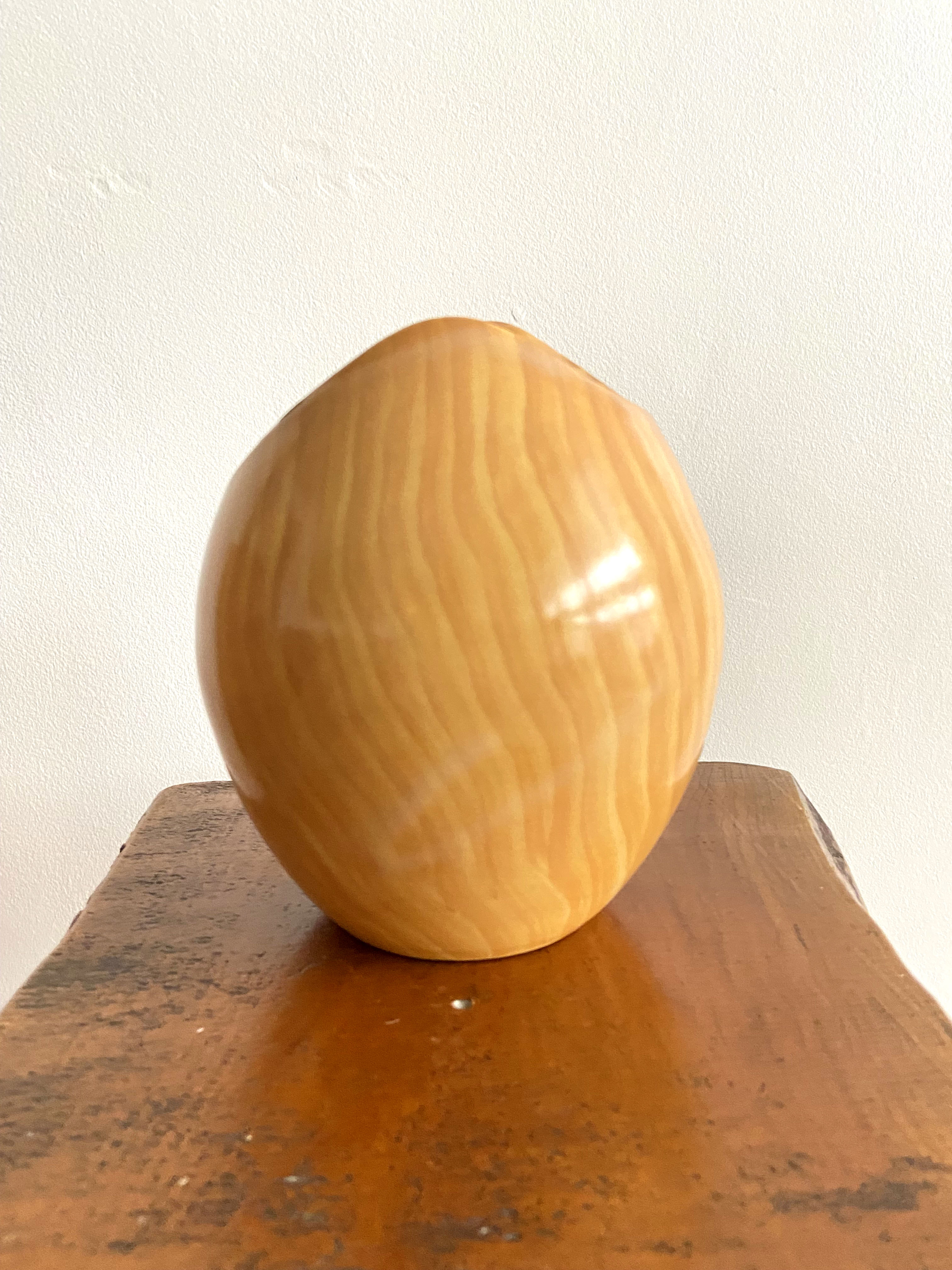 Vase Grandjean Jourdan imitation wood Vallauris