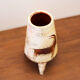 Ceramic tripod vase with parietal decoration by Armen