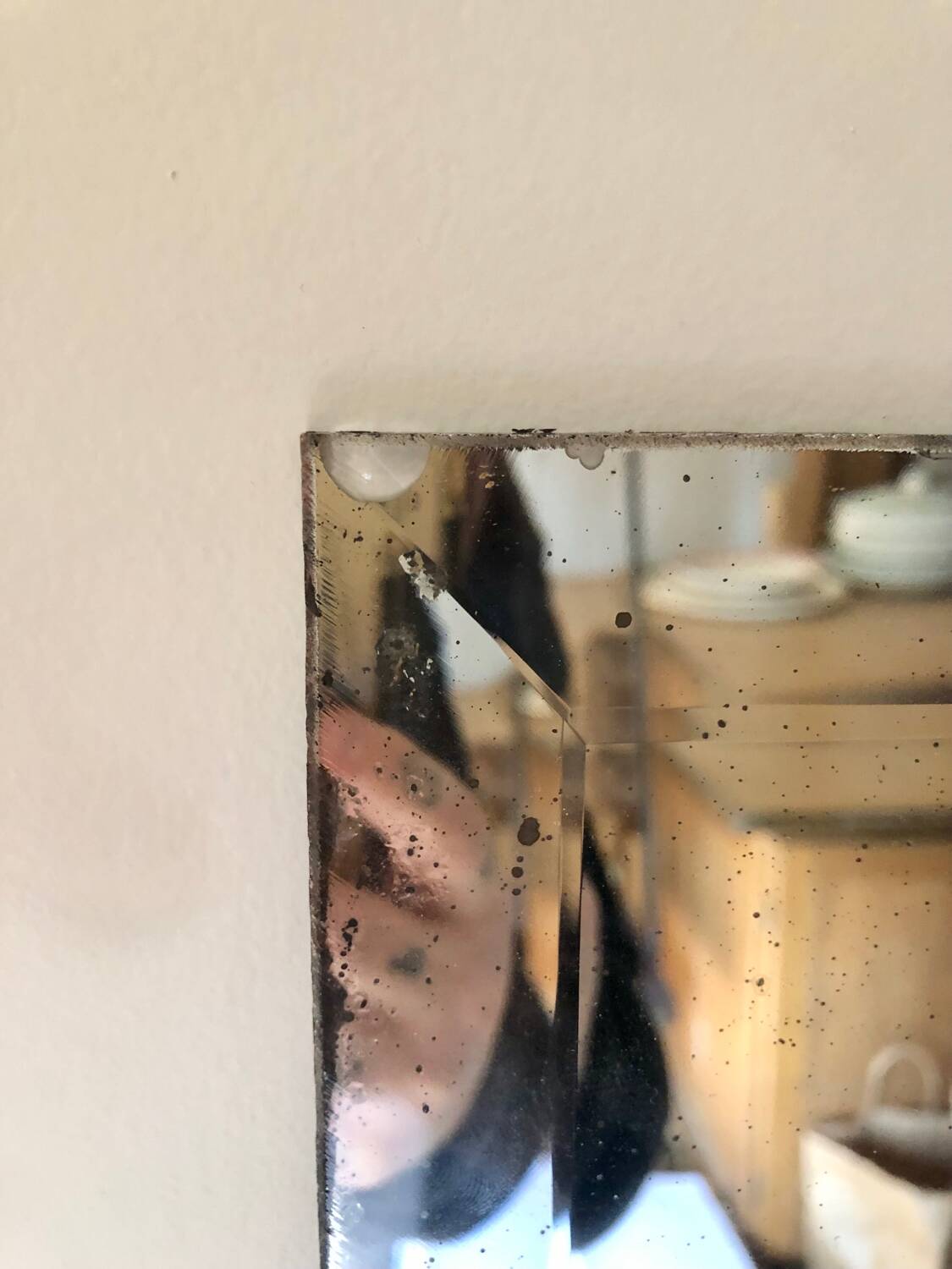 Antique bevelled mirror