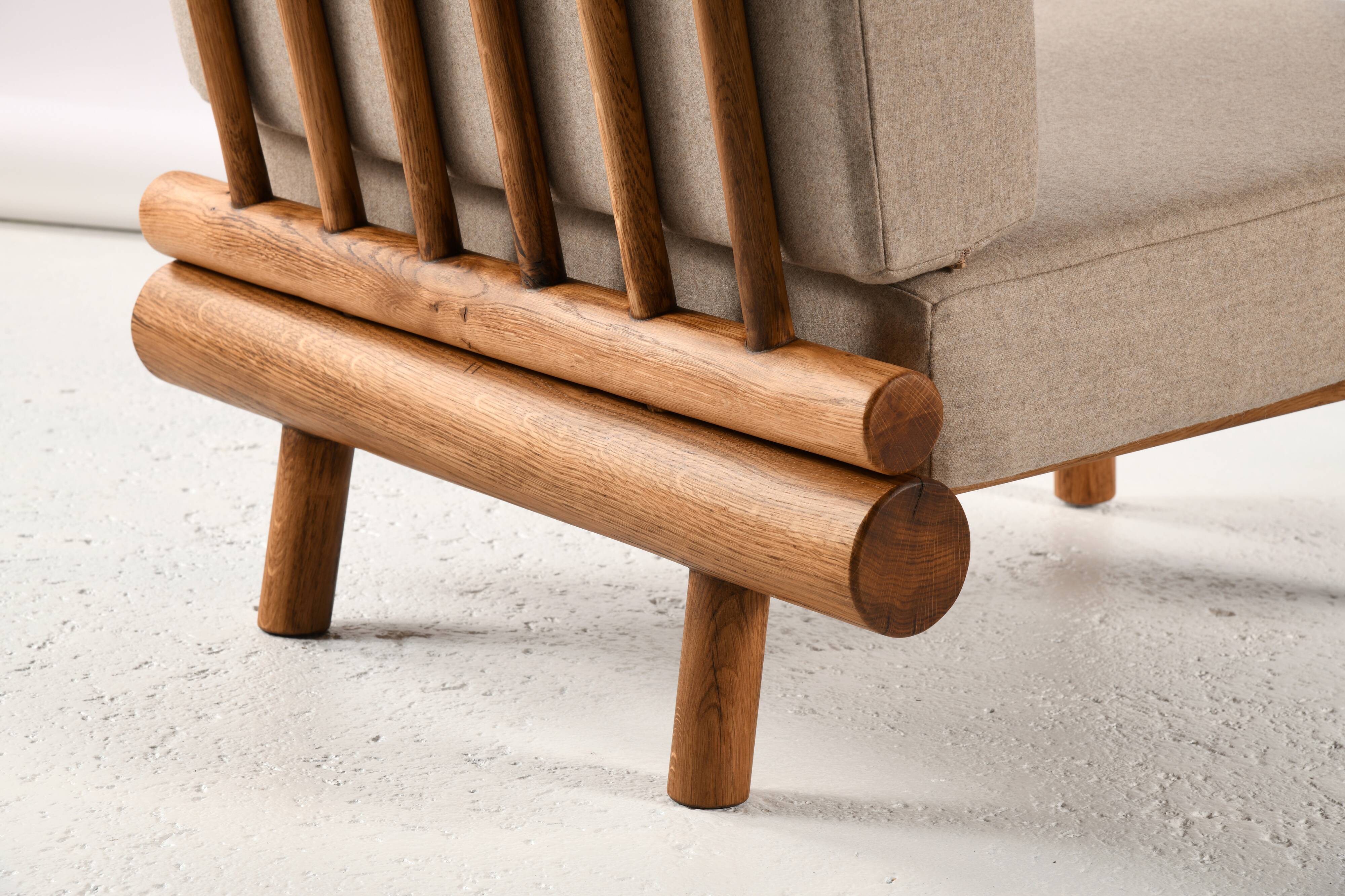 Pair of low chairs called La cachette selected by Charlotte Perriand