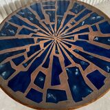 Rare enamel & copper coffee table