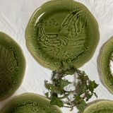 Set of 5 Choisy le Roi 19th century majoline plates