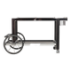 Tea trolley, black ash, chrome, vintage, modular, ca 1980