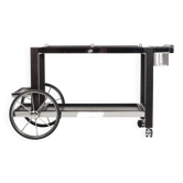 Chariot à thé, frêne noir, chrome, vintage, modulaire, ca 1980
