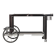 Tea trolley, black ash, chrome, vintage, modular, ca 1980